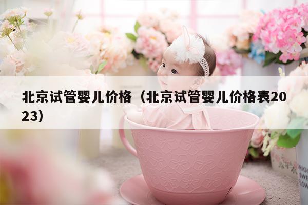 北京试管婴儿价格（北京试管婴儿价格表2023）