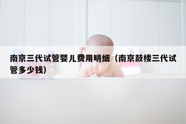 南京三代试管婴儿费用明细（南京鼓楼三代试管多少钱）
