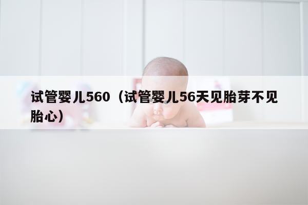 试管婴儿560（试管婴儿56天见胎芽不见胎心）